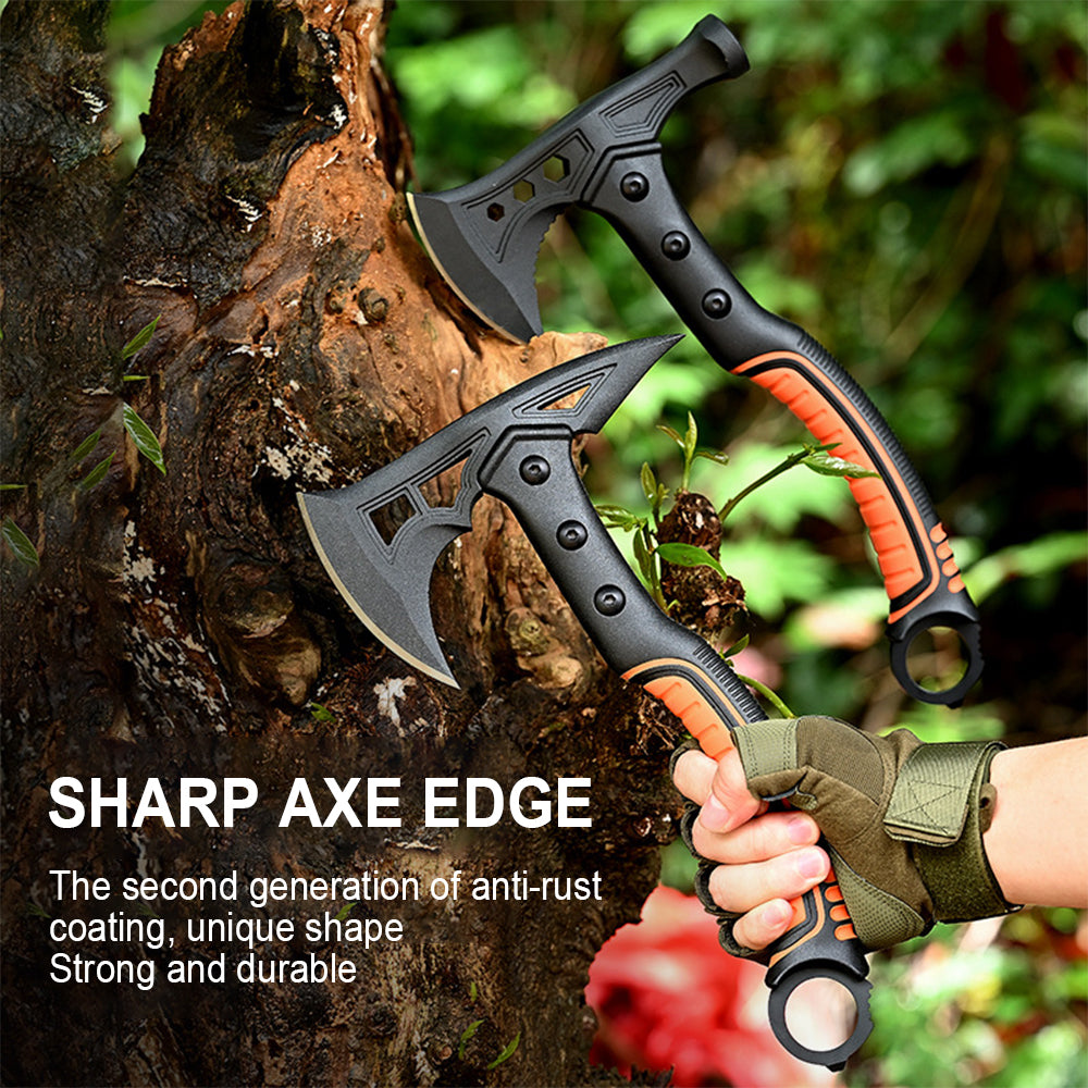 Outdoor Camping Tactical Axe Survival Fire Axe with Portable Small Knife.