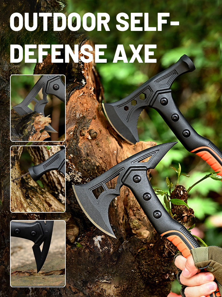 Outdoor Camping Tactical Axe Survival Fire Axe with Portable Small Knife.