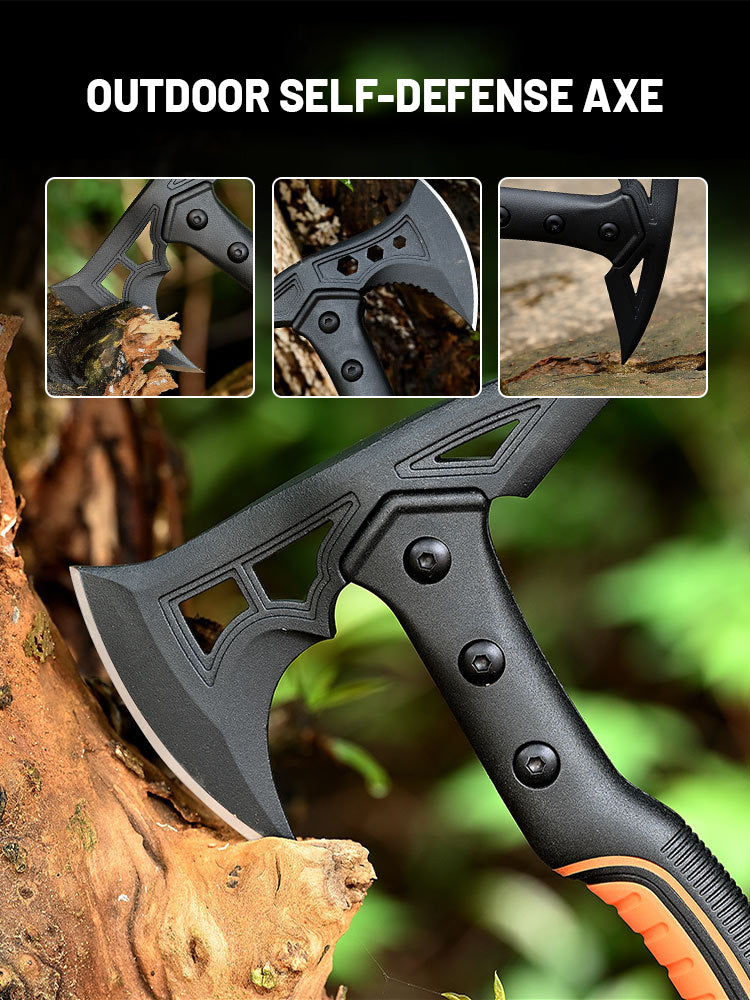 Outdoor Camping Tactical Axe Survival Fire Axe with Portable Small Knife.