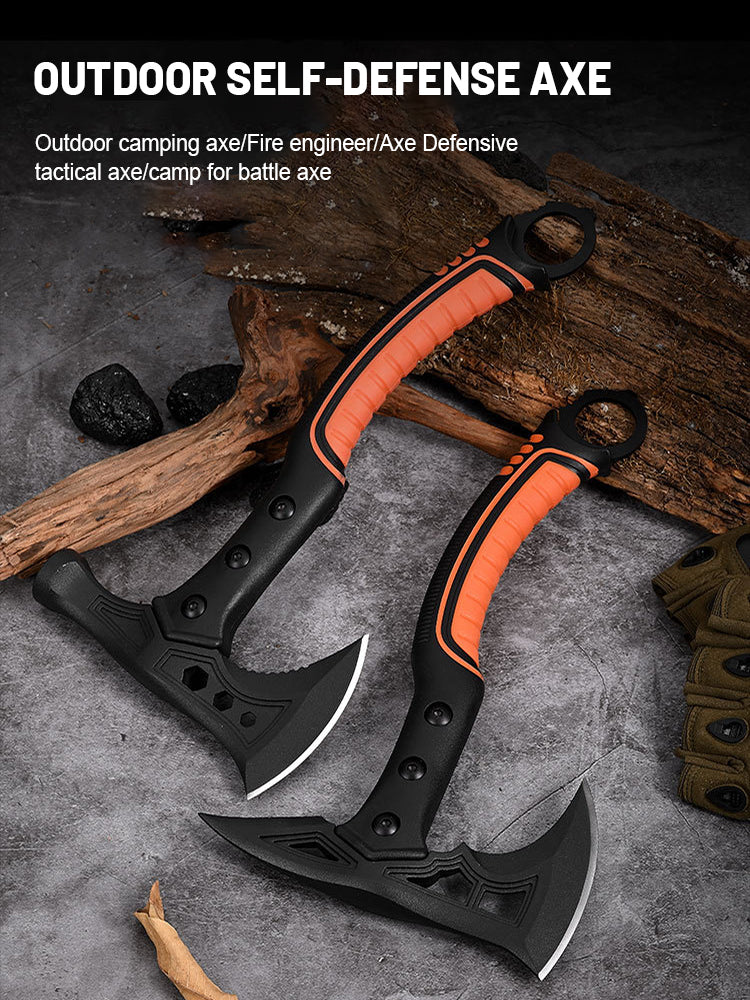 Outdoor Camping Tactical Axe Survival Fire Axe with Portable Small Knife.