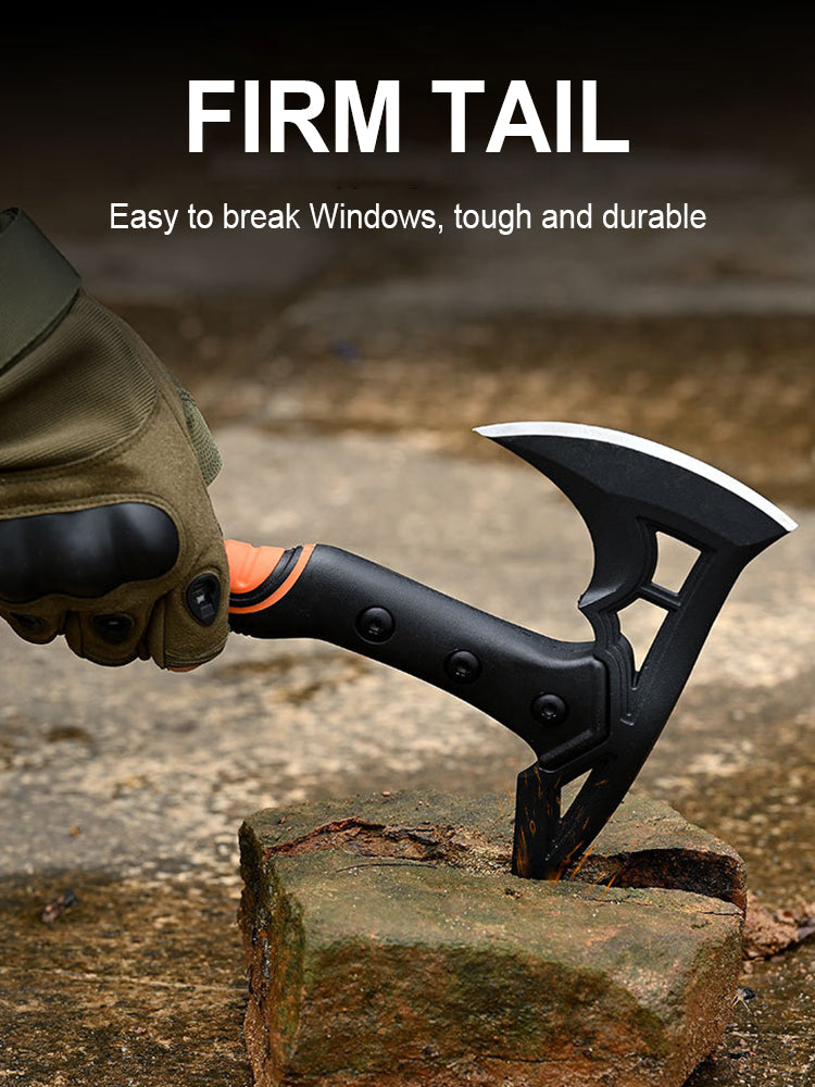 Outdoor Camping Tactical Axe Survival Fire Axe with Portable Small Knife.