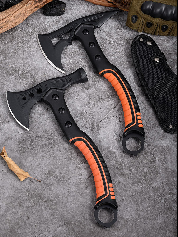 Outdoor Camping Tactical Axe Survival Fire Axe with Portable Small Knife.