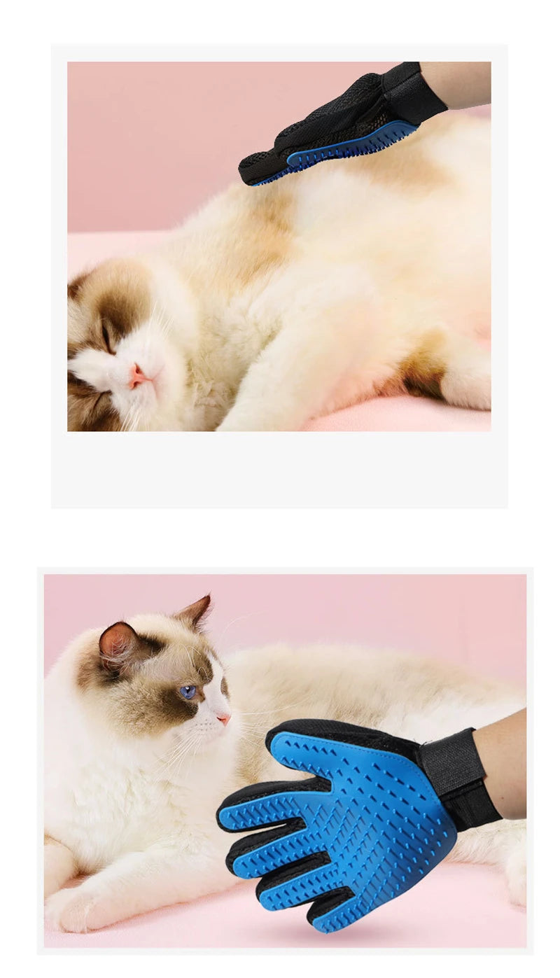 Pet Grooming Glove Hair Deshedding Brush