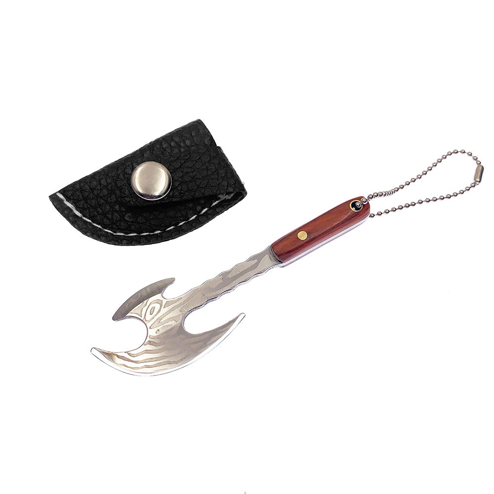 Swayboo Outdoor Camping Mini Axe Stainless Steel Sharp Blade Fixed Keychain Knife