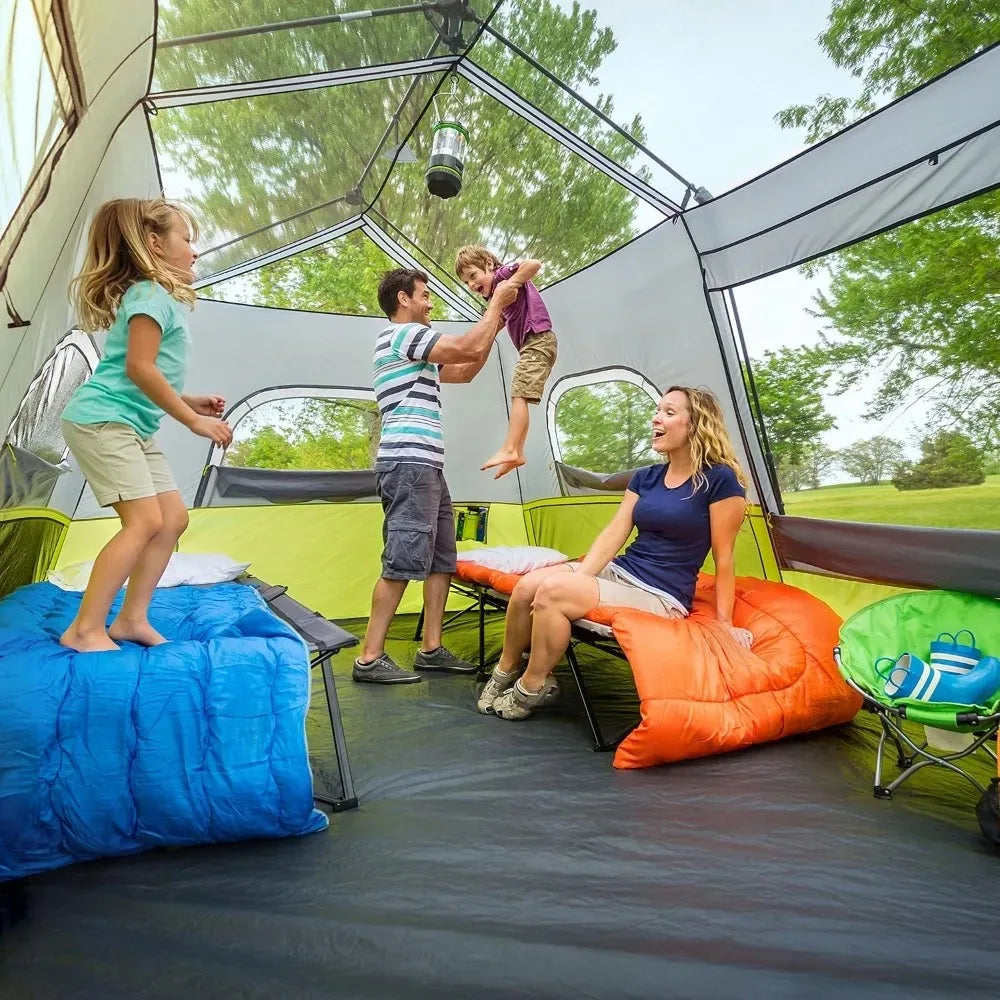9 Person Instant Cabin Tent - 14' x 9', Green