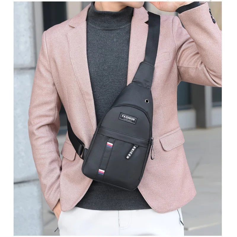 Small Canvas Crossbody Chest Bag