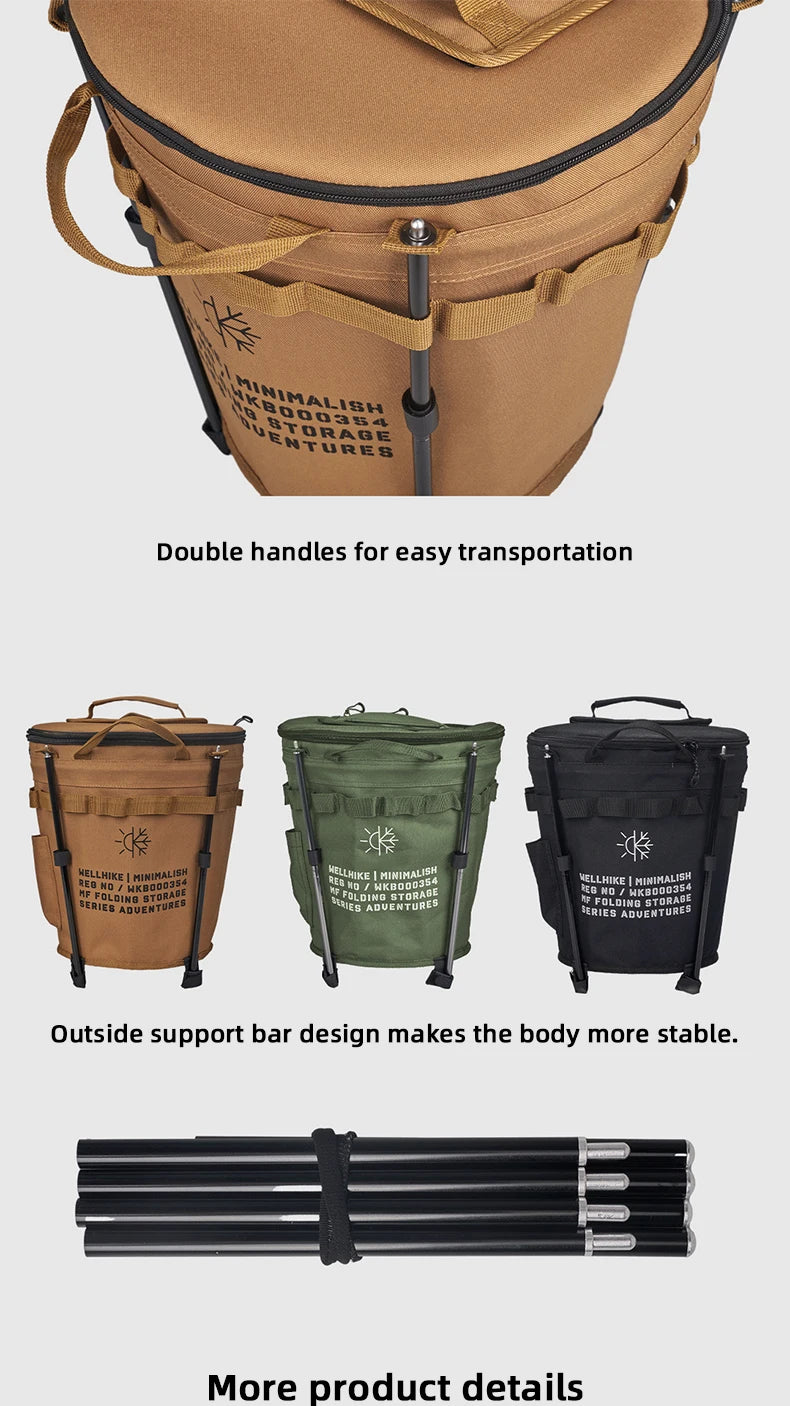 WELLHIKE Portable Collapsible Outdoor Camping Ice Bucket