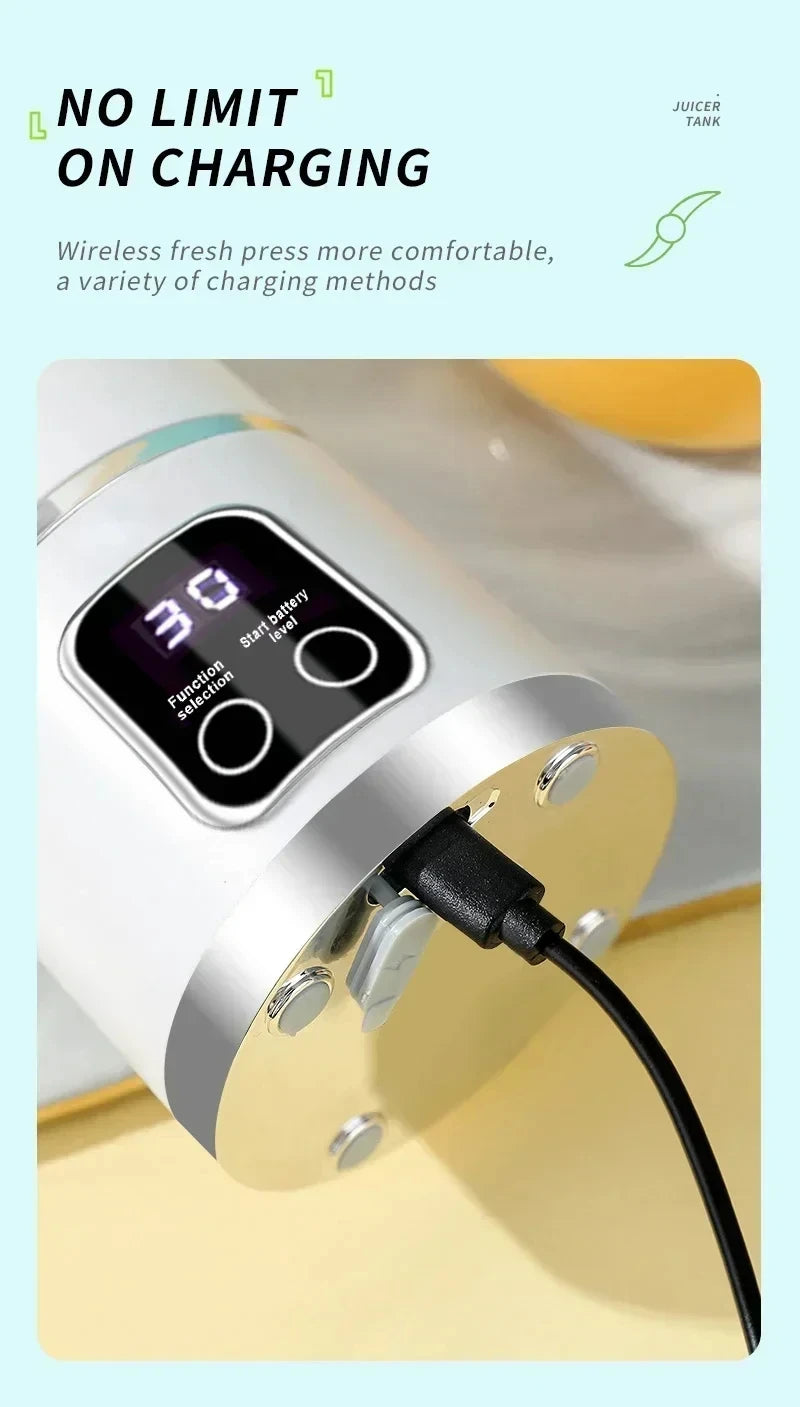Electric Juicing Cup Portable Wireless Fruit Blender