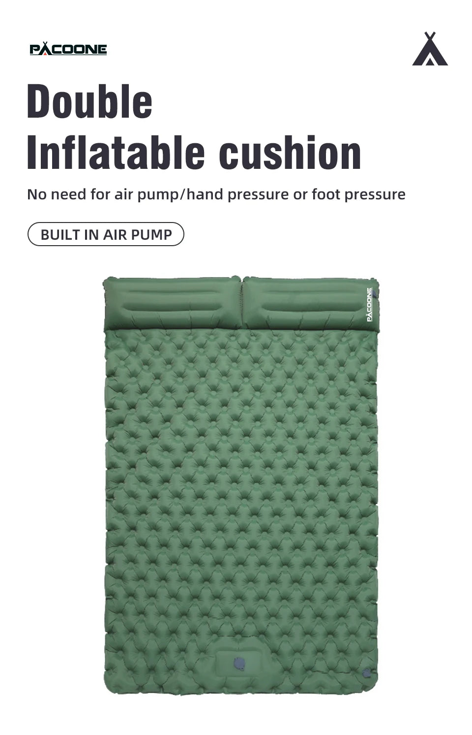 Inflatable Queen sleeping pad for adults