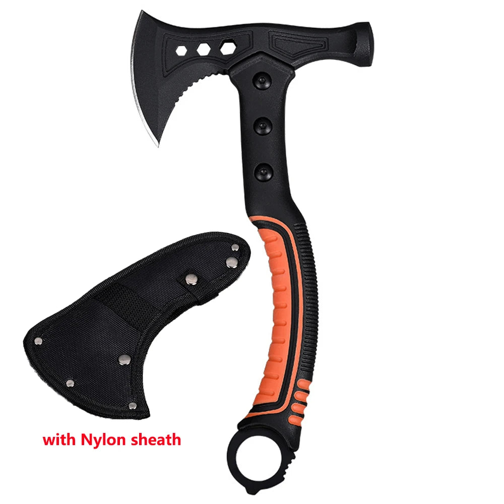 Outdoor Camping Tactical Axe Survival Fire Axe with Portable Small Knife.