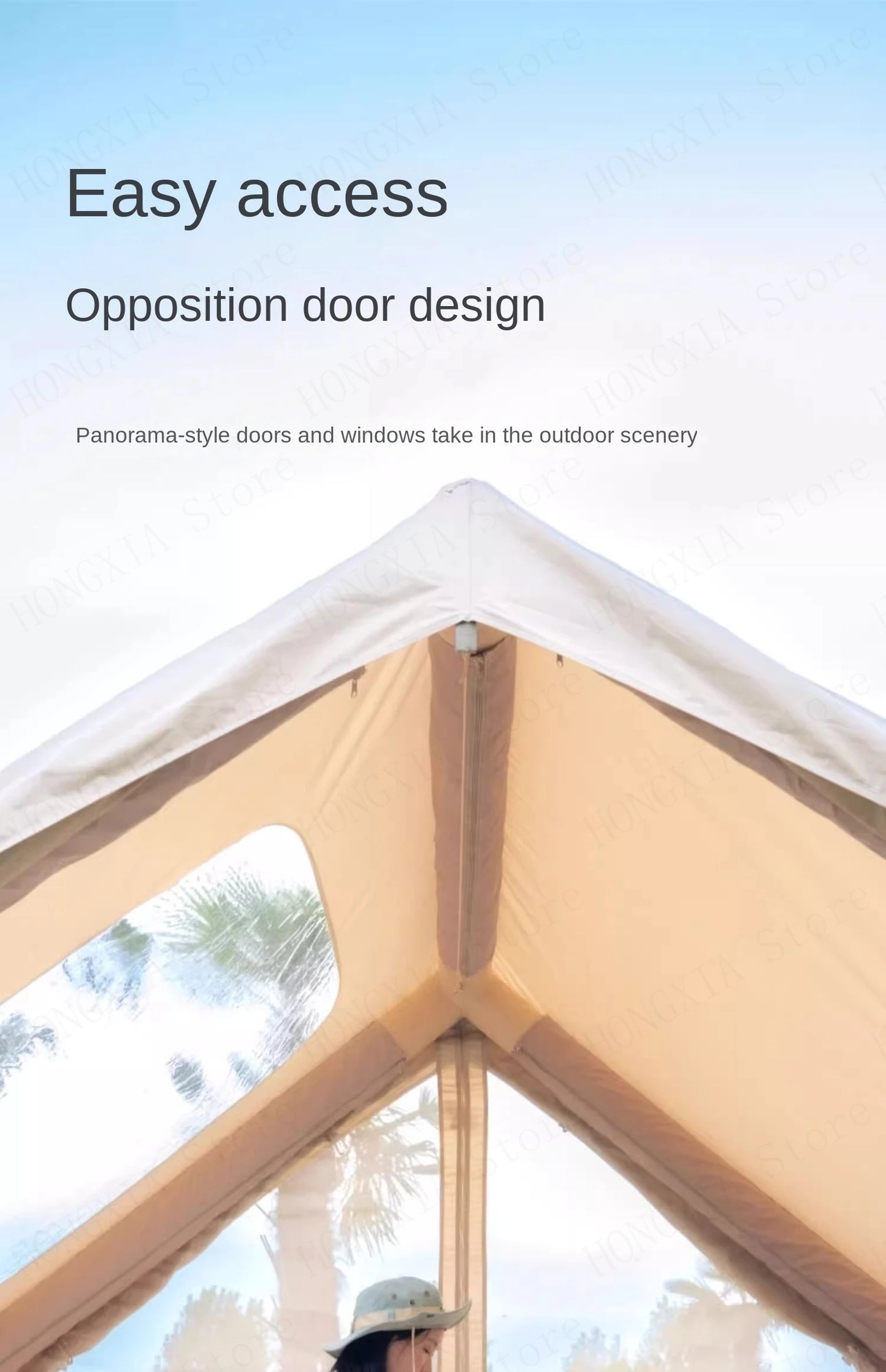 Inflatable Tent Outdoor 6.3m² Cabin Folding Camping Tent