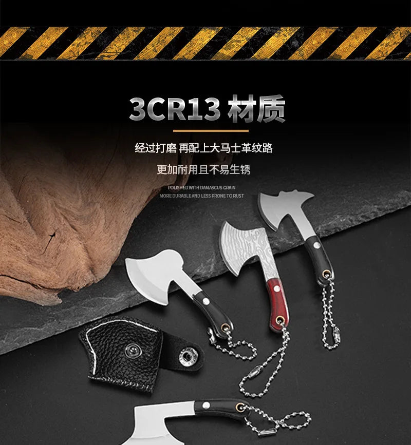 Mini Axe Knife Cutting Tool Gift Keychain Pendant