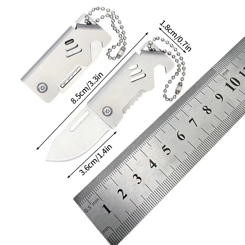 Mini Folding Knife D2 Steel Portable Camping Survival Knife