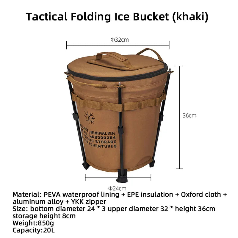 WELLHIKE Portable Collapsible Outdoor Camping Ice Bucket