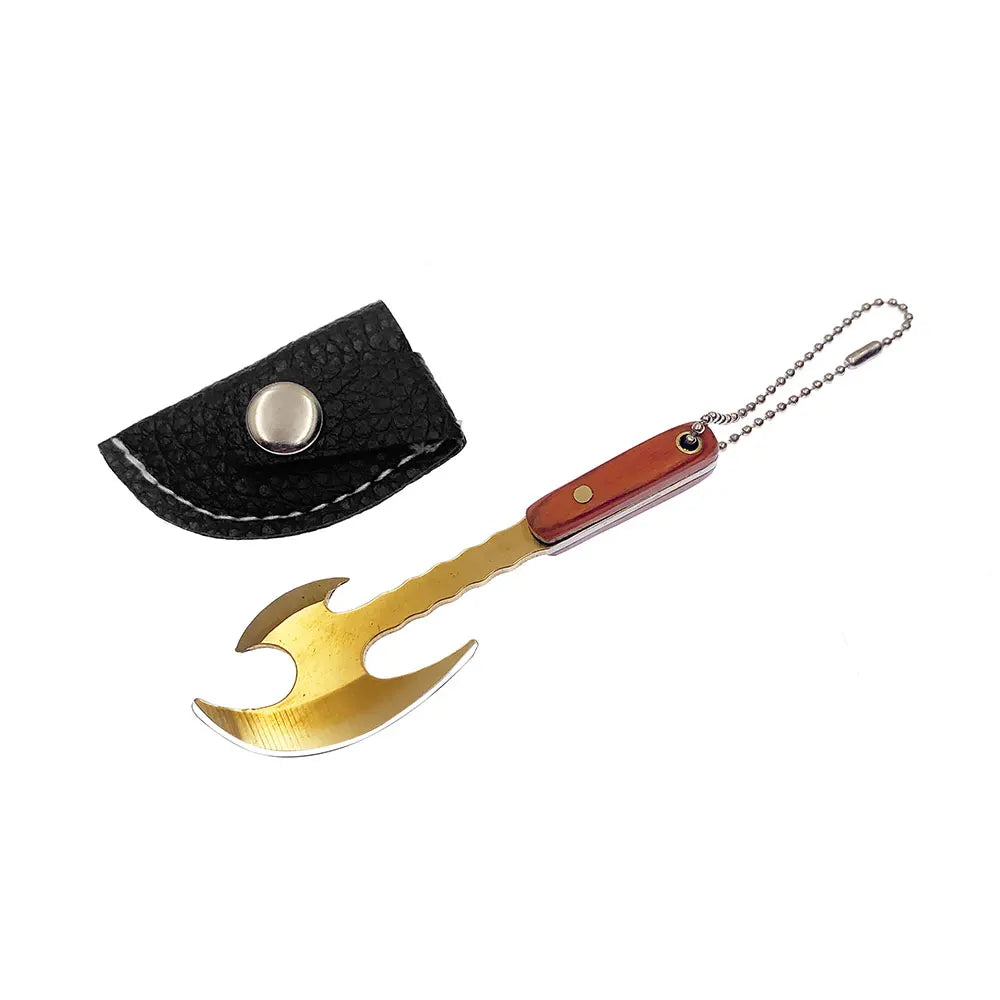 Swayboo Outdoor Camping Mini Axe Stainless Steel Sharp Blade Fixed Keychain Knife