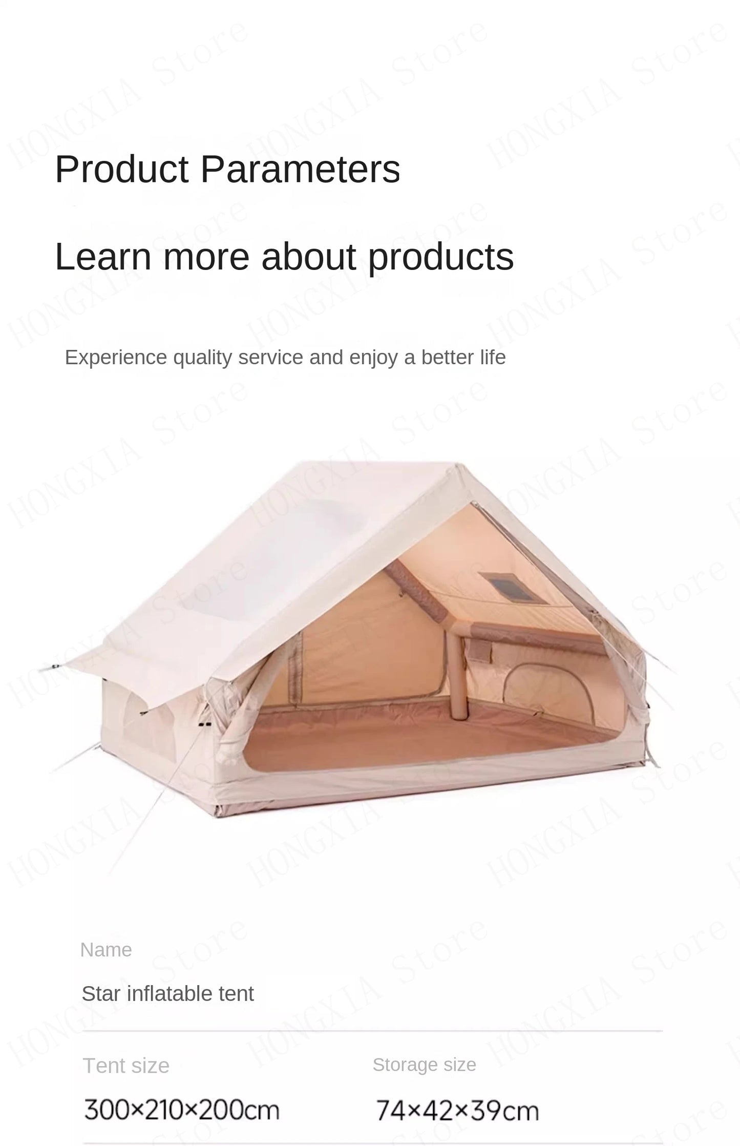 Inflatable Tent Outdoor 6.3m² Cabin Folding Camping Tent