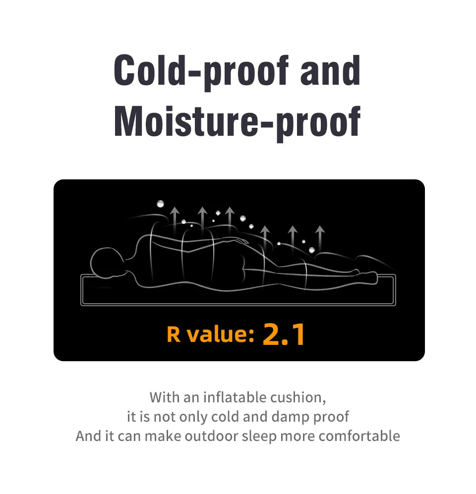 Inflatable Queen sleeping pad for adults