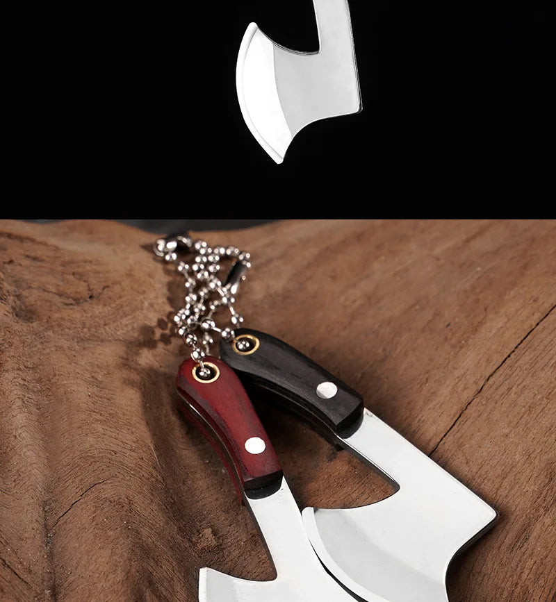 Mini Axe Knife Cutting Tool Gift Keychain Pendant