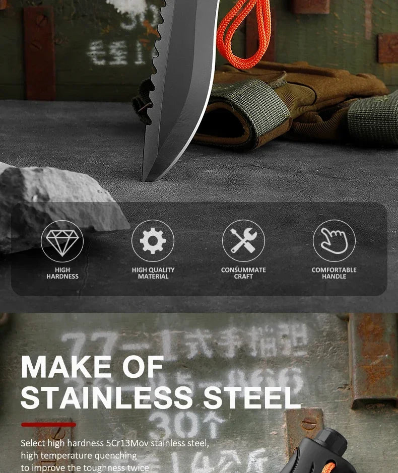 Outdoor Camping Tactical Straight Knife