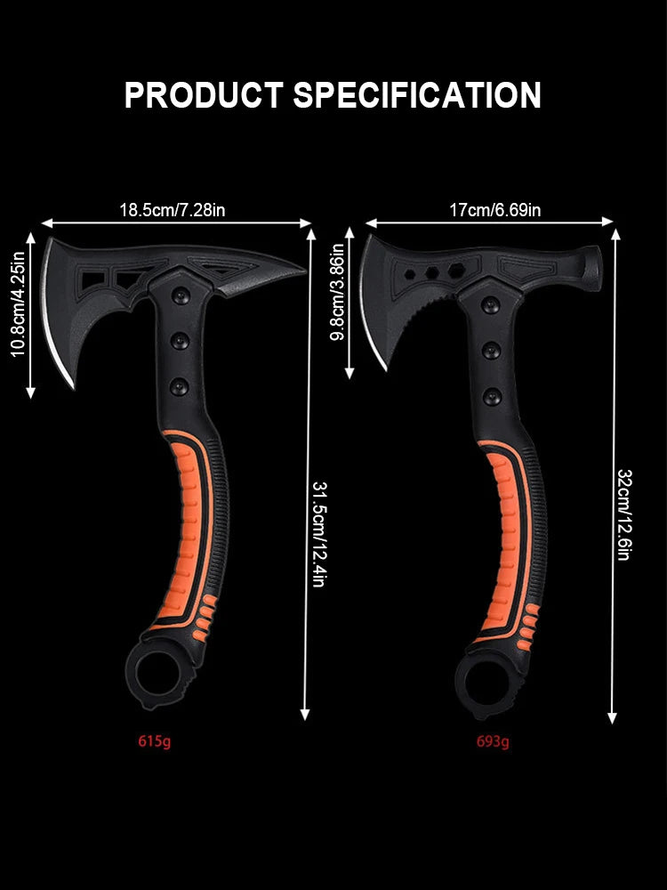 Outdoor Camping Tactical Axe Survival Fire Axe with Portable Small Knife.