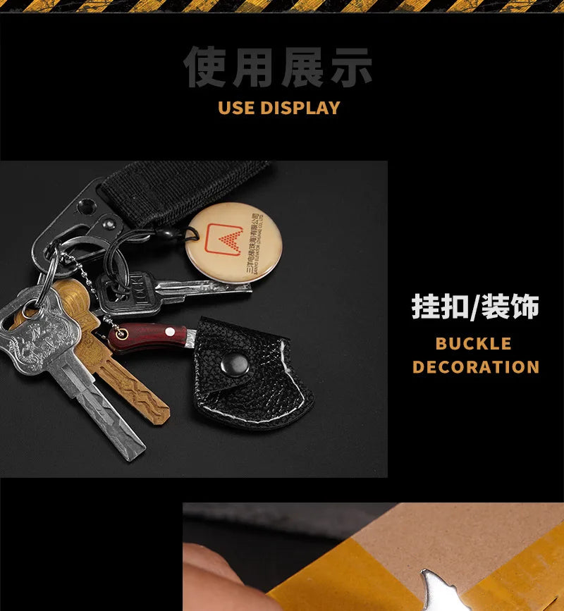 Mini Axe Knife Cutting Tool Gift Keychain Pendant