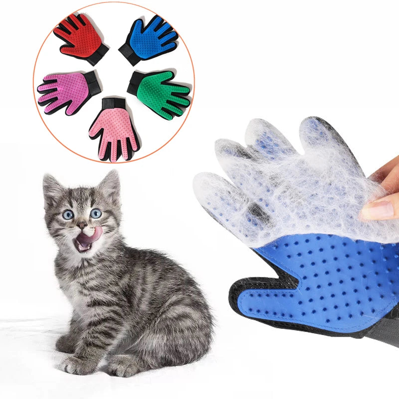 Pet Grooming Glove Hair Deshedding Brush