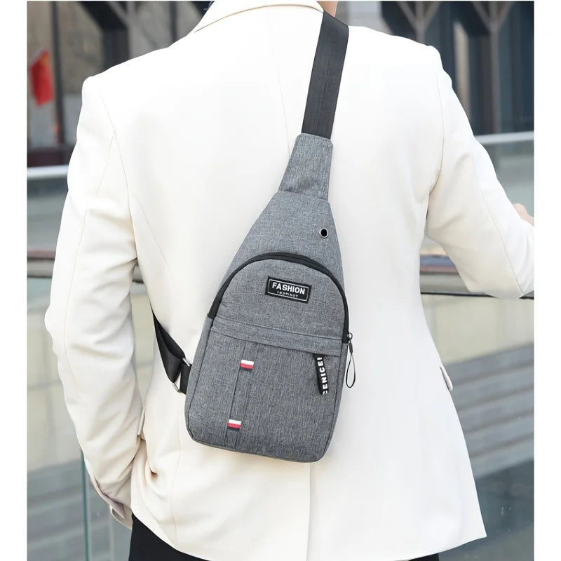 Small Canvas Crossbody Chest Bag