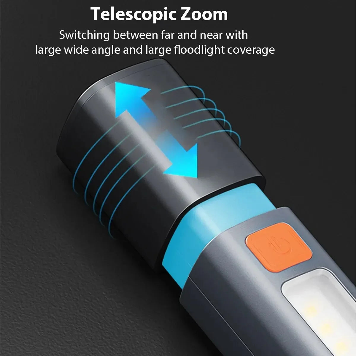 Strong Lighting ABS USB Charging Portable Outdoor Small Flashlight