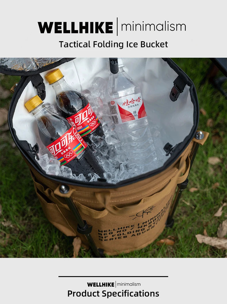 WELLHIKE Portable Collapsible Outdoor Camping Ice Bucket