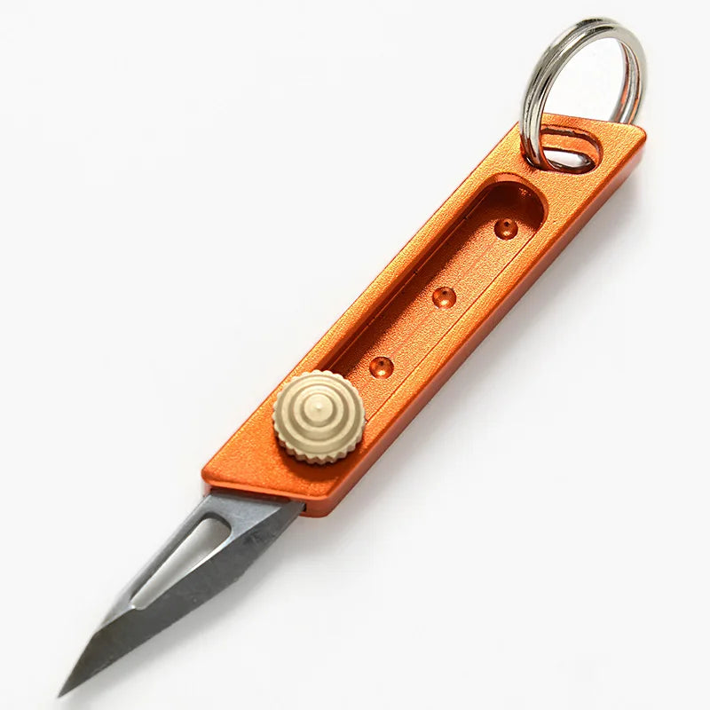 Mini Titanium Alloy Brass Portable Knife Keychain Pocket Knife
