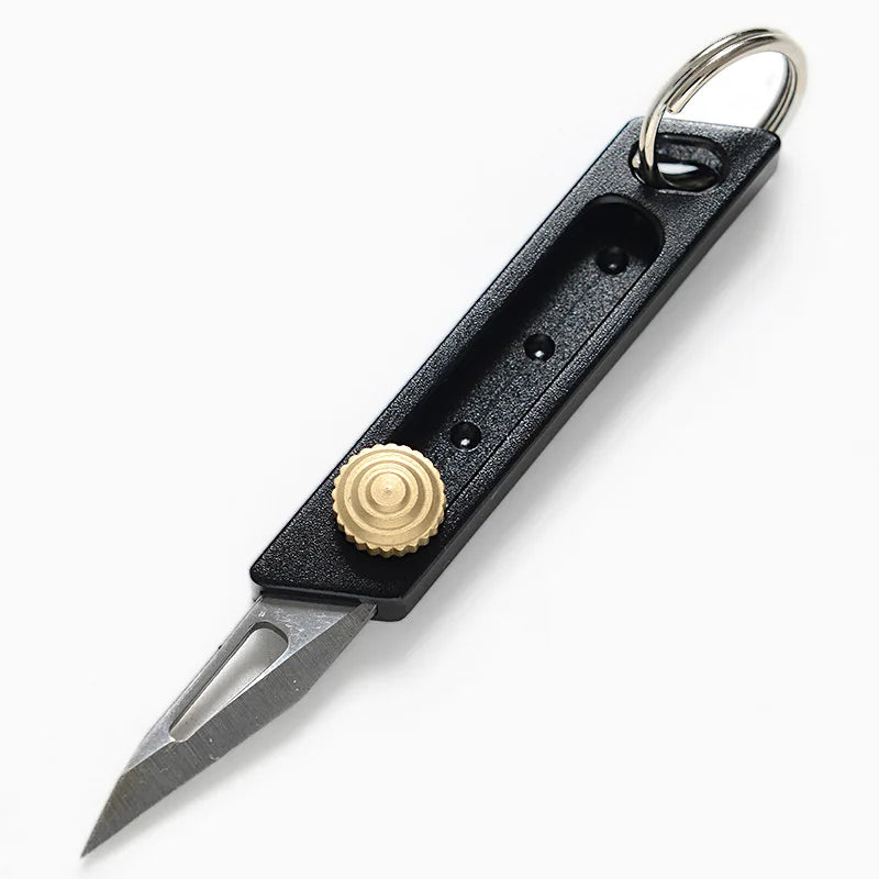 Mini Titanium Alloy Brass Portable Knife Keychain Pocket Knife