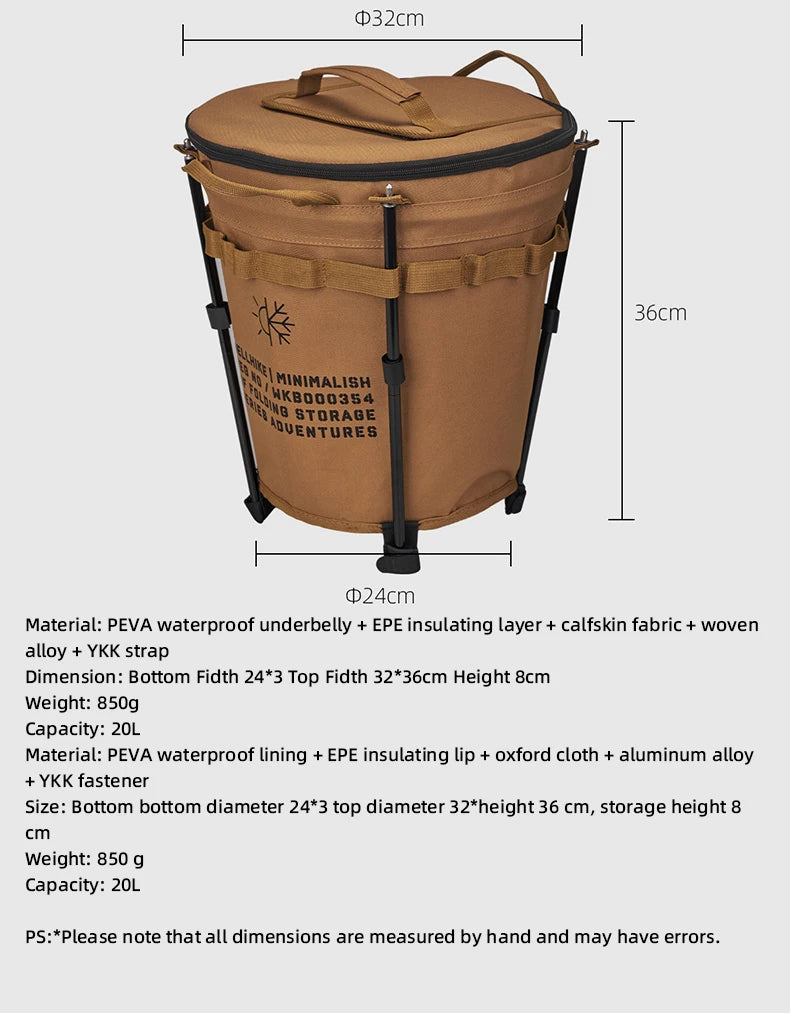 WELLHIKE Portable Collapsible Outdoor Camping Ice Bucket