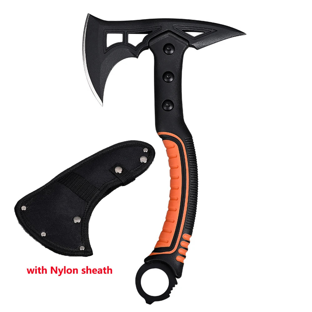 Outdoor Camping Tactical Axe Survival Fire Axe with Portable Small Knife.