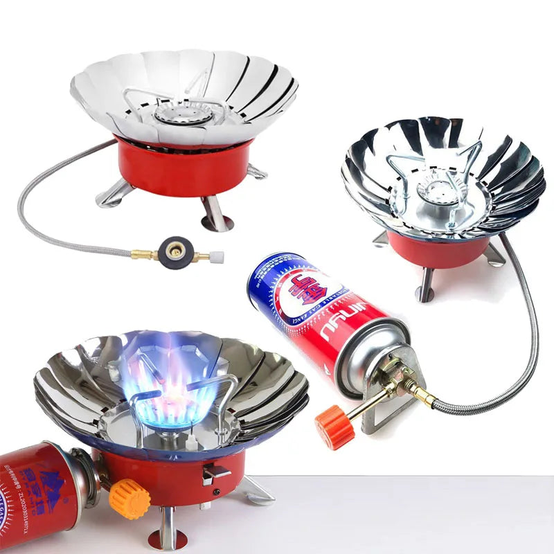 Outdoor Mini Portable Folding Heater Camping Gas Stove Wind Proof