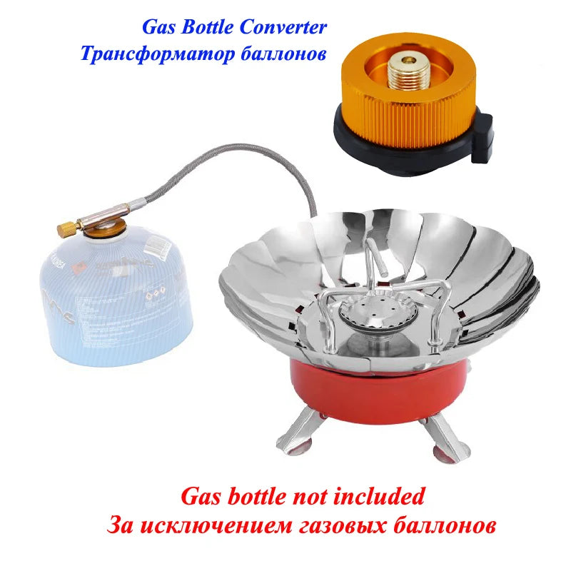Outdoor Mini Portable Folding Heater Camping Gas Stove Wind Proof