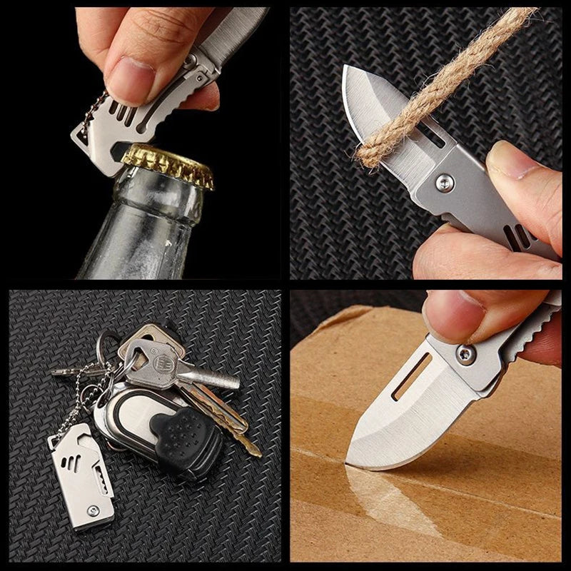 Mini Folding Knife D2 Steel Portable Camping Survival Knife