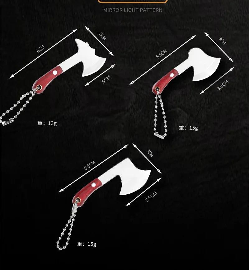 Mini Axe Knife Cutting Tool Gift Keychain Pendant