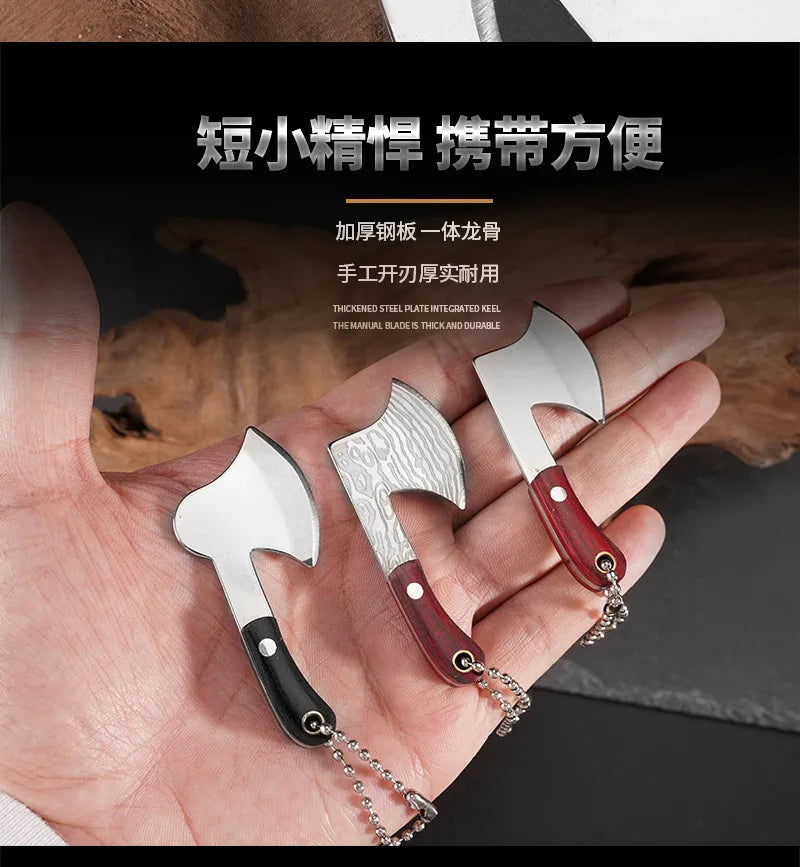 Mini Axe Knife Cutting Tool Gift Keychain Pendant