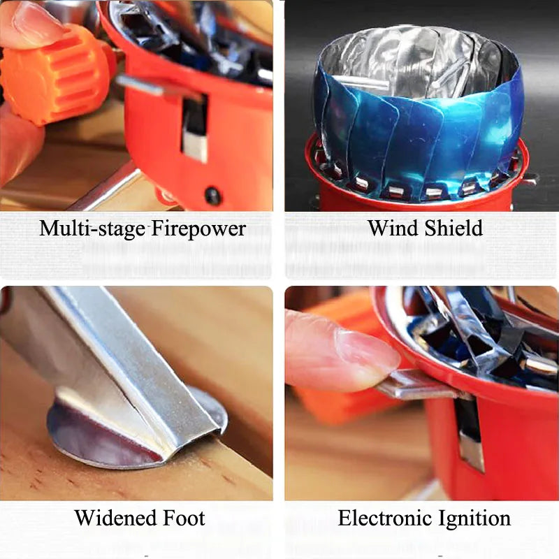 Outdoor Mini Portable Folding Heater Camping Gas Stove Wind Proof