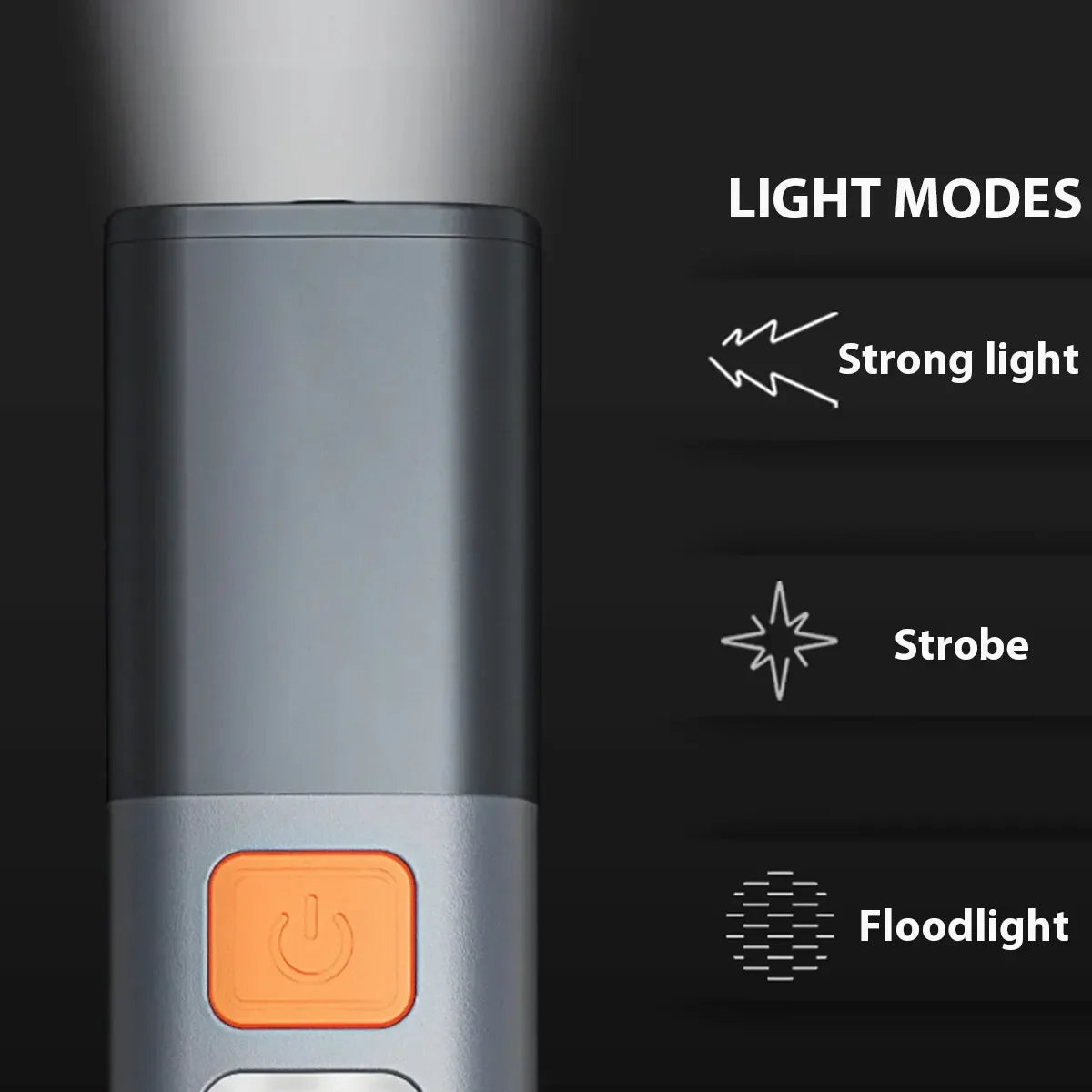 Strong Lighting ABS USB Charging Portable Outdoor Small Flashlight