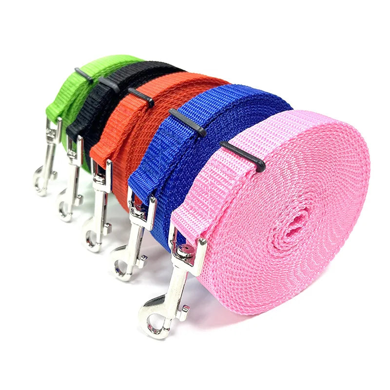 4ft-100ft Nylon Dog Leash Long Leash for Dogs Pet Shop Outdoor