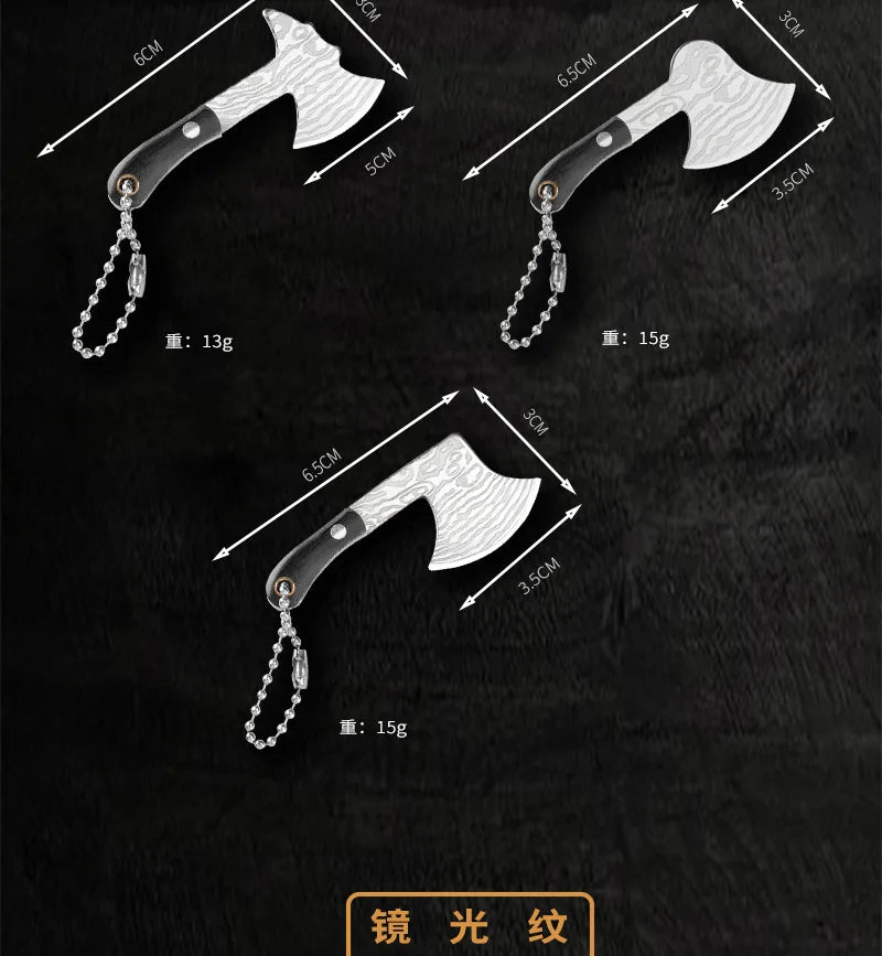 Mini Axe Knife Cutting Tool Gift Keychain Pendant