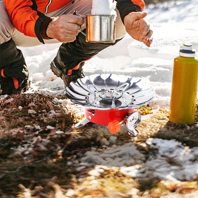 Outdoor Mini Portable Folding Heater Camping Gas Stove Wind Proof