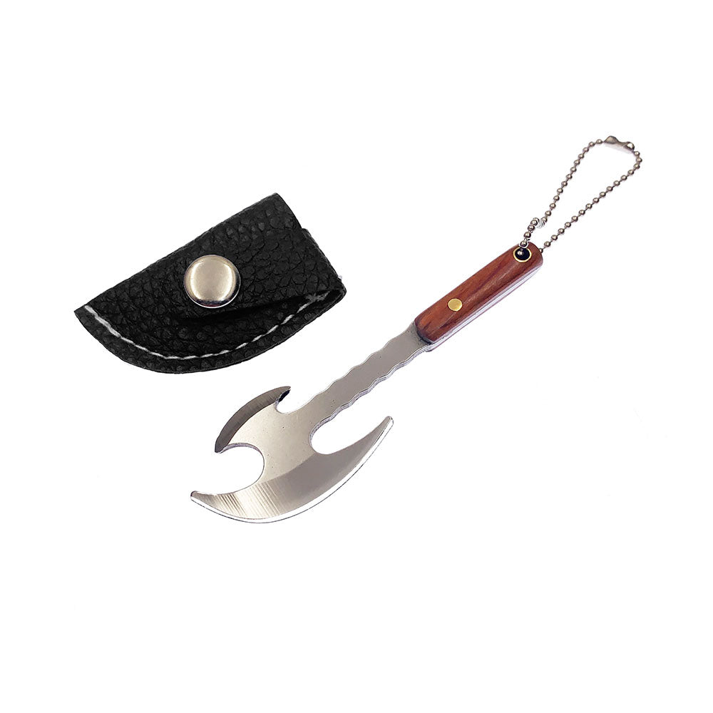 Swayboo Outdoor Camping Mini Axe Stainless Steel Sharp Blade Fixed Keychain Knife