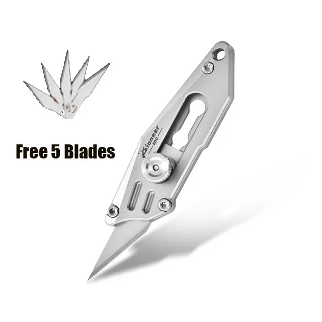 Mini Titanium Alloy Brass Portable Knife Keychain Pocket Knife