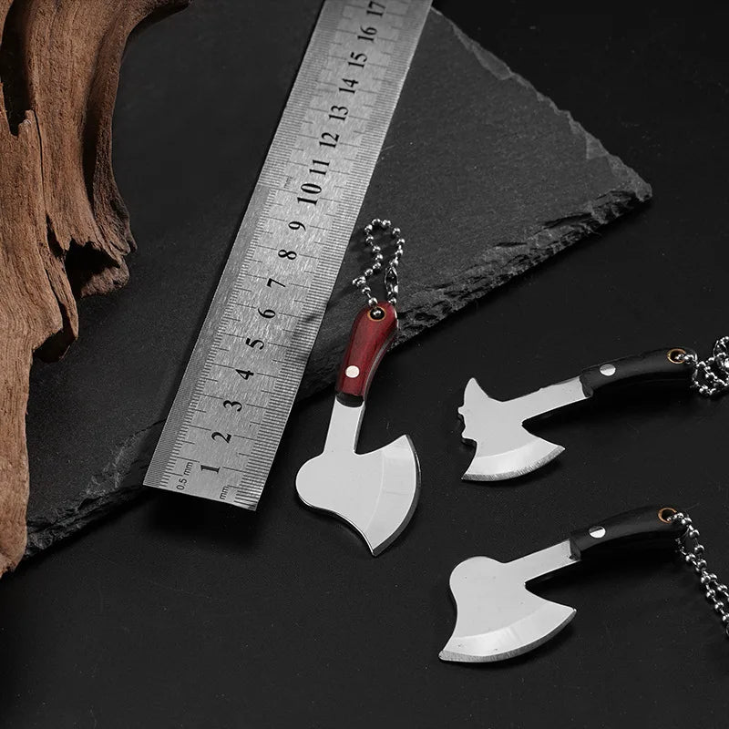 Mini Axe Knife Cutting Tool Gift Keychain Pendant