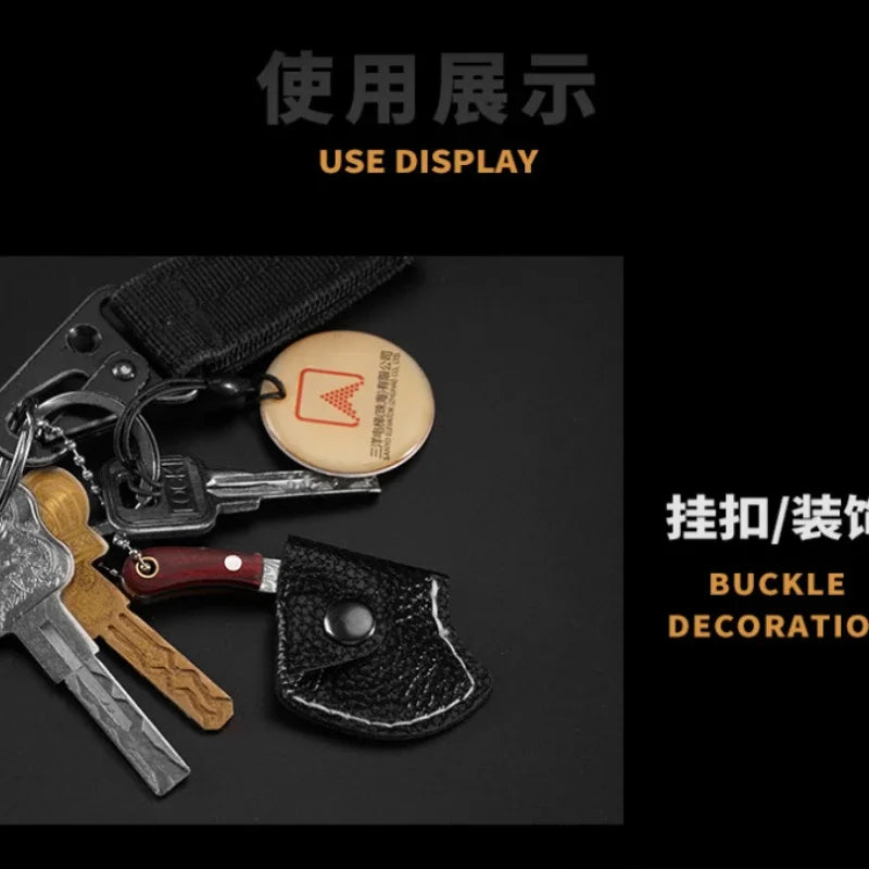 Mini Axe Knife Cutting Tool Gift Keychain Pendant