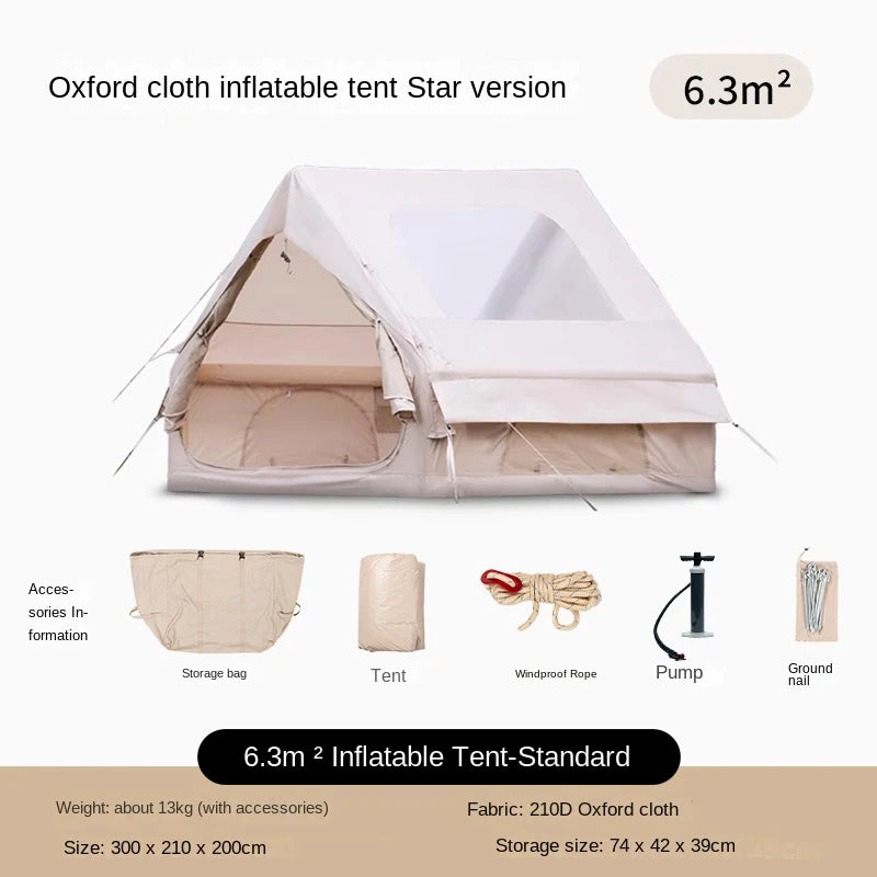 Inflatable Tent Outdoor 6.3m² Cabin Folding Camping Tent