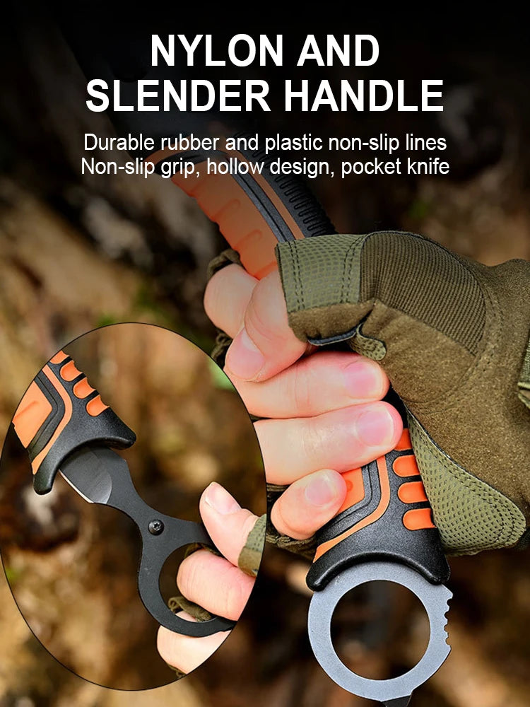 Outdoor Camping Tactical Axe Survival Fire Axe with Portable Small Knife.
