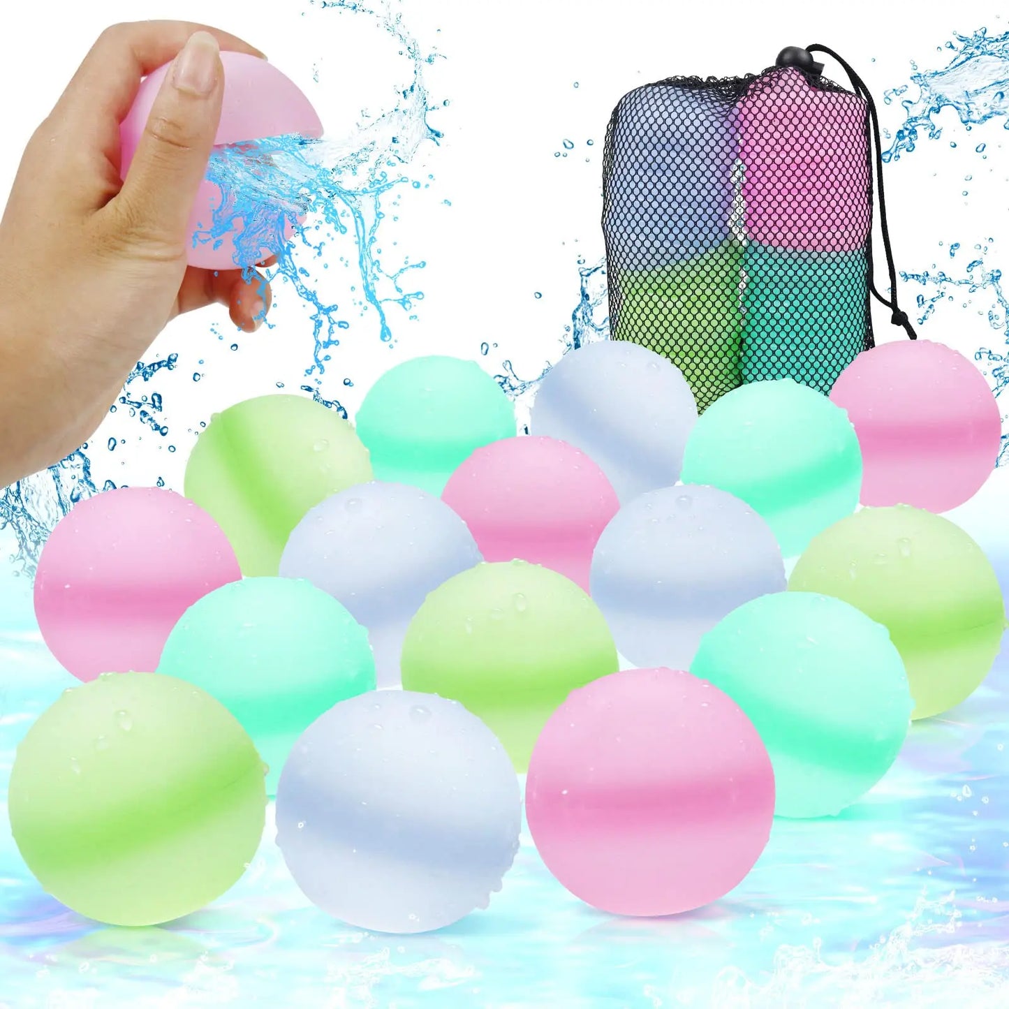 Reusable Water Balloons Toys Silicone Refillable Water Balls